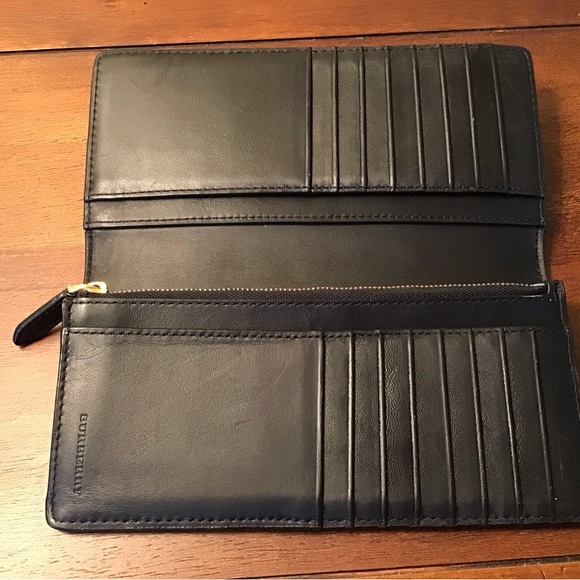 Black Brown Plaid Burberry Unisex Wallet - Picture 5 of 12